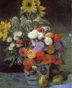 Pierre Renoir Mixed Flowers in an Earthenware Pot oil on canvas